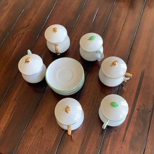 Six piece tea/ coffee set. Made in Japan.